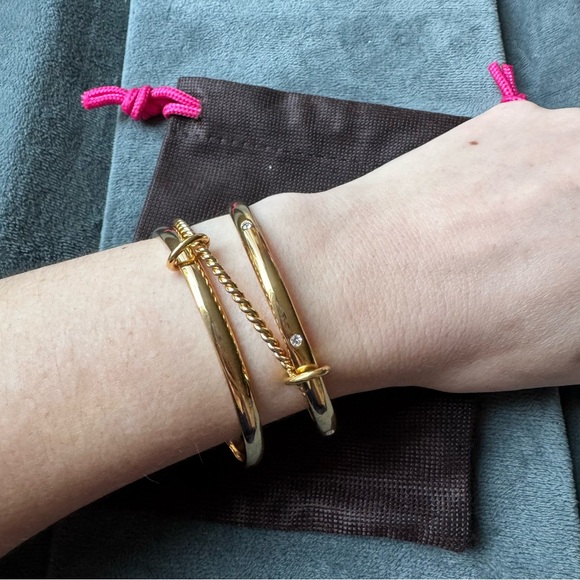 Kate Spade New York Gold Three Connected Bangle Bracelets - Picture 4 of 6